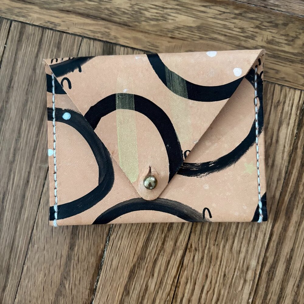 Lisa Chow Leather Card Case - Licorice Spots